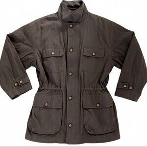 HAGGAR City Casuals Winter Parka Zip-Out Lining Mens M Khaki Beige #165P